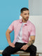 Regular Fit Roller Pink Casual Short Sleeve Shirt