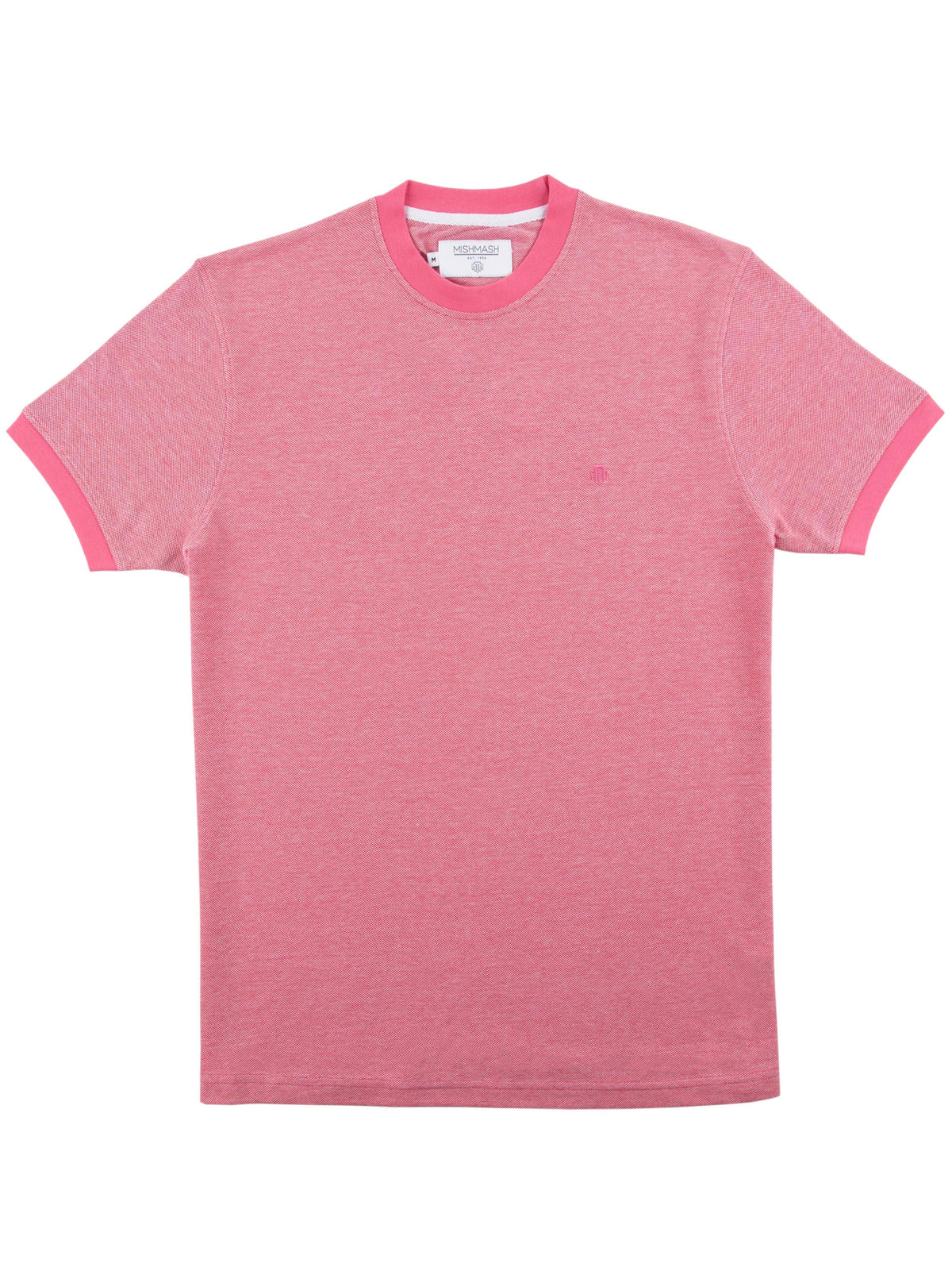 raft-pale-red-basic-mens-pique-short-sleeve-t-shirt-mish-mash
