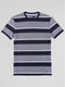 Regular Fit Tide Navy Striped Pique T-Shirt