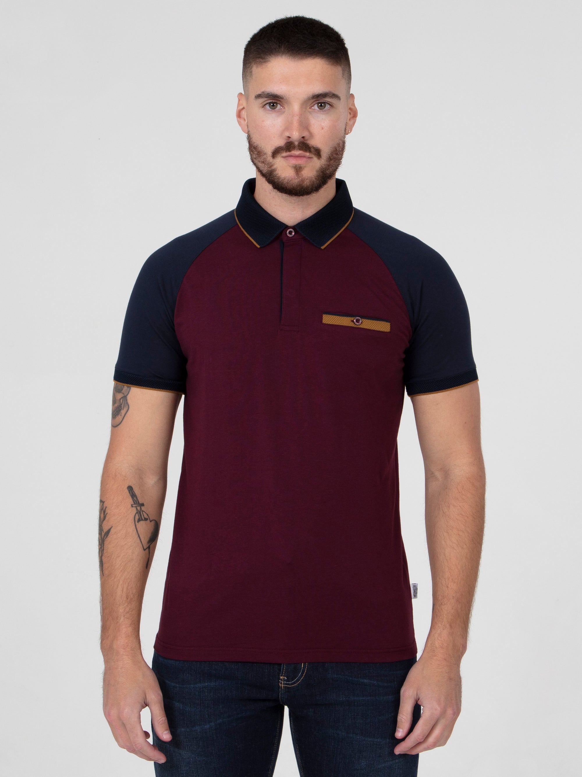 cannes-burgundy-colour-block-jersey-mens-raglan-short-sleeve-polo-shirt-mish-mash