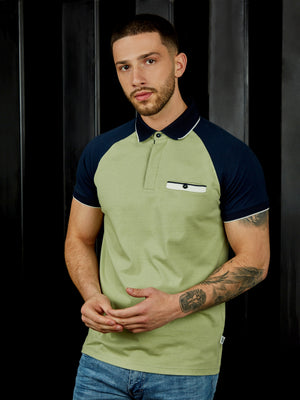 cannes-pale-green-colour-block-mens-raglan-jersey-short-sleeve-polo-shirt-mish-mash