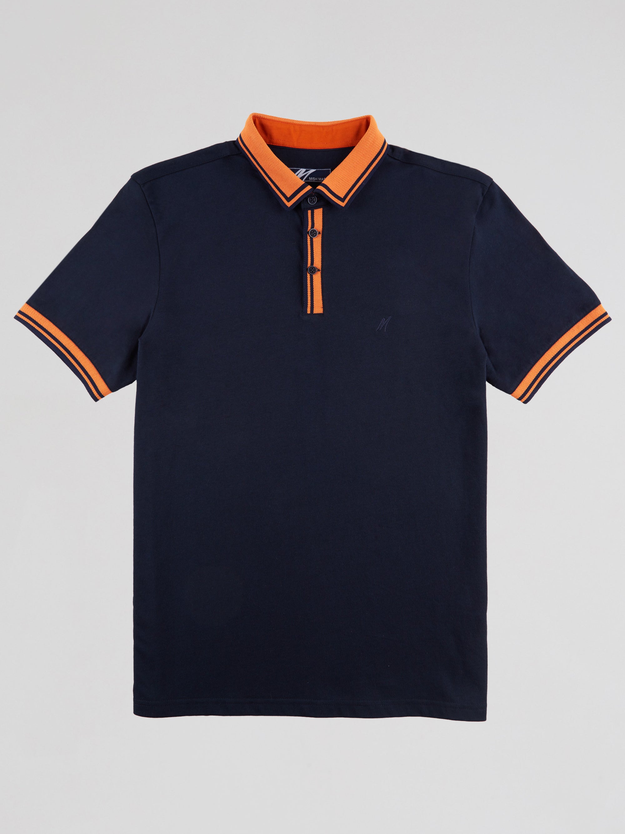 diffuse-navy-orange-mens-jersey-short-sleeve-polo-shirt-mish-mash