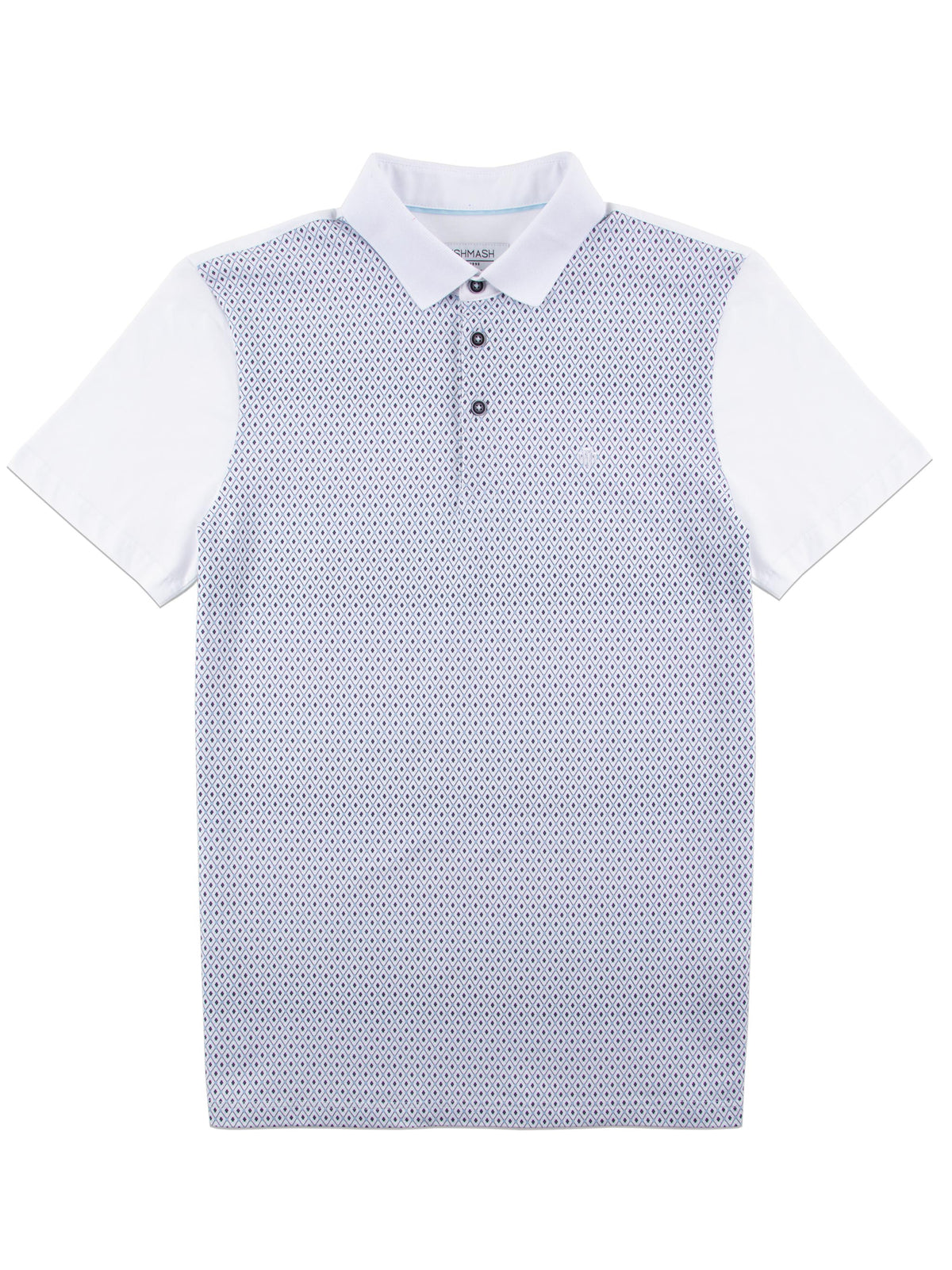 Regular Fit Noro White Printed Jersey Polo