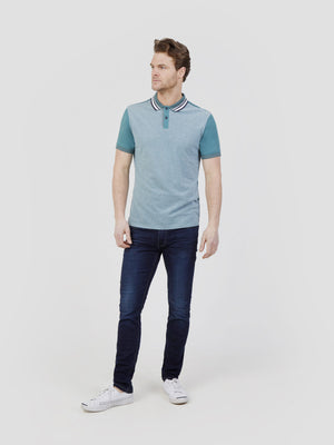 Regular Fit Sandbar Teal Pique Polo