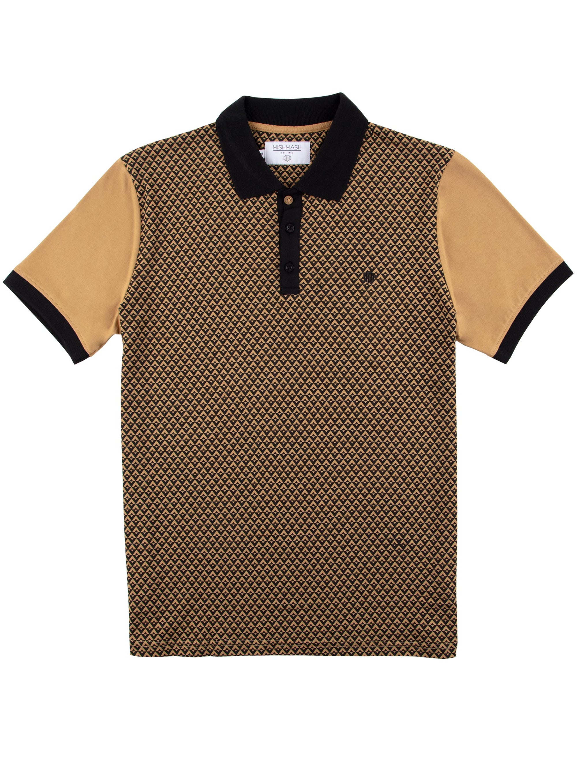 Regular Fit Sirus Camel Printed Jersey Polo