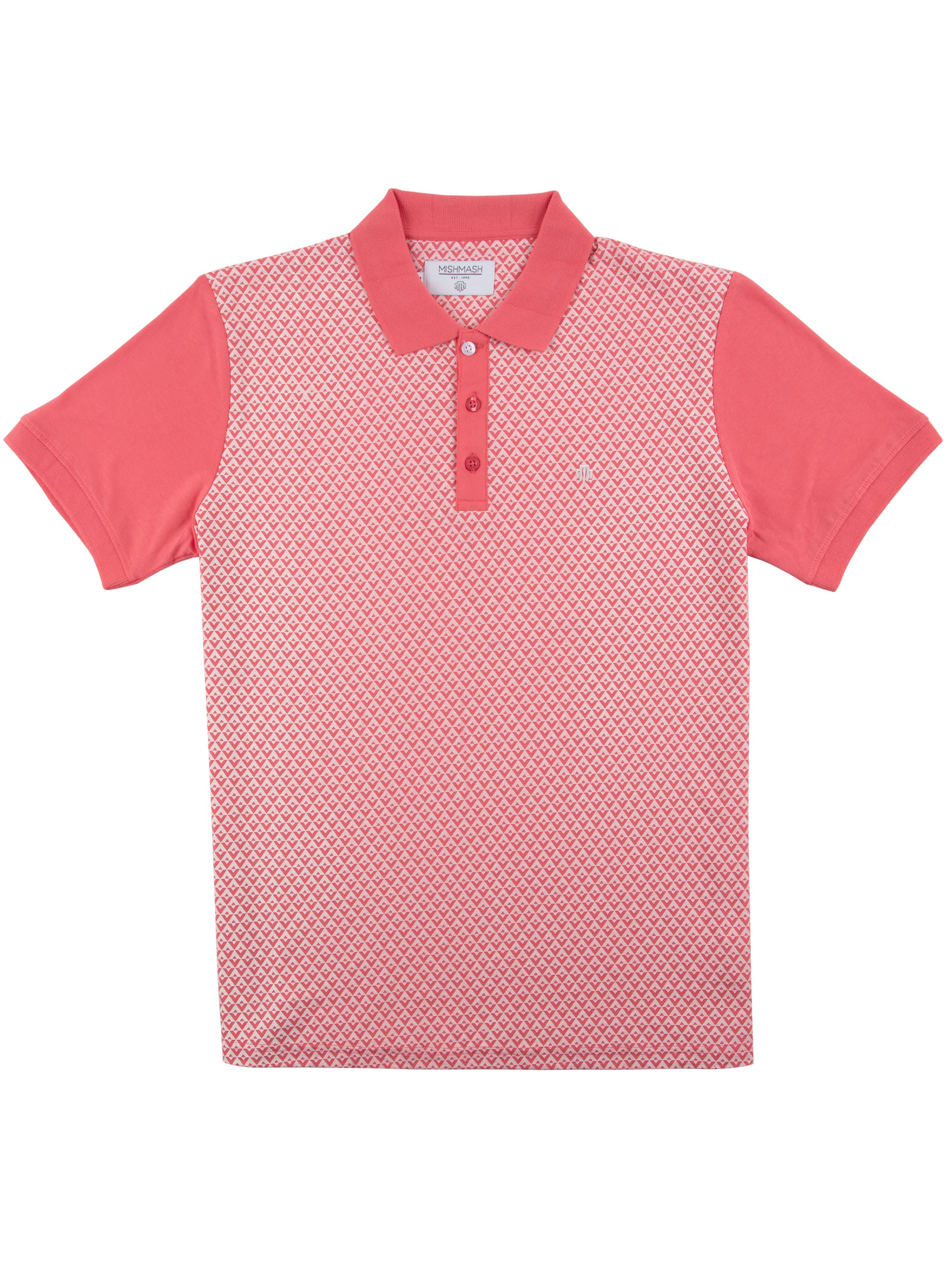 Regular Fit Sirus Pale Red Printed Jersey Polo
