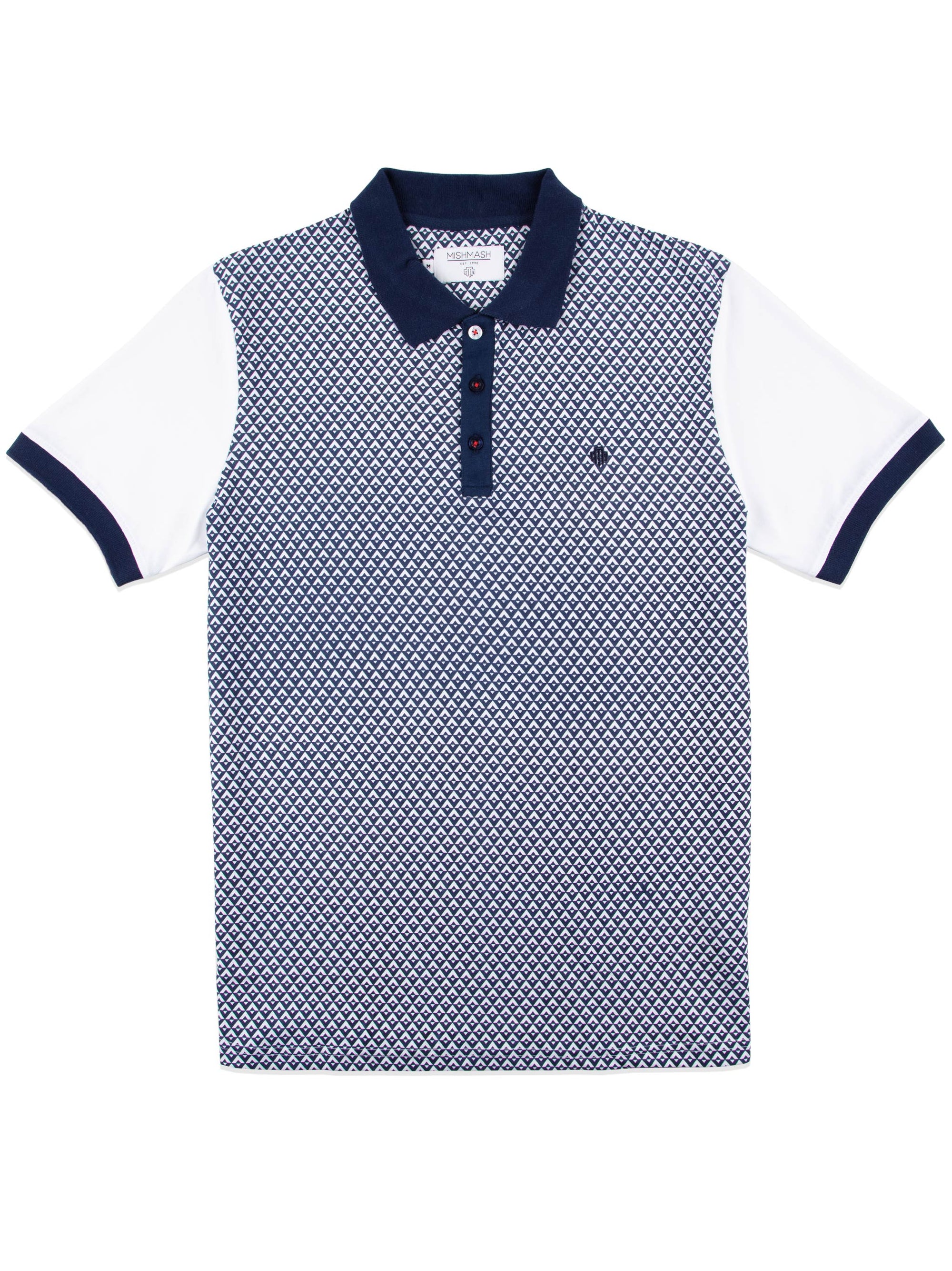 Regular Fit Sirus White Printed Jersey Polo