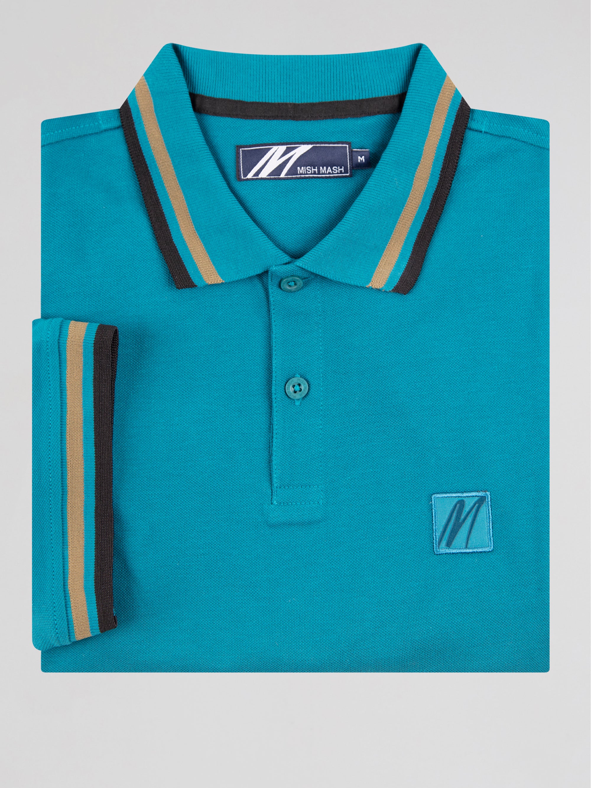 Regular Fit Raptor Teal Classic Pique Polo