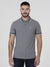 Regular fit mens cotton jersey grey short sleeve polo mish mash jeans