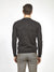 Regular fit wool blend charcoal long sleeve knitted polo mish mash