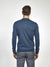 Regular fit wool blend navy long sleeve knitted polo mish mash