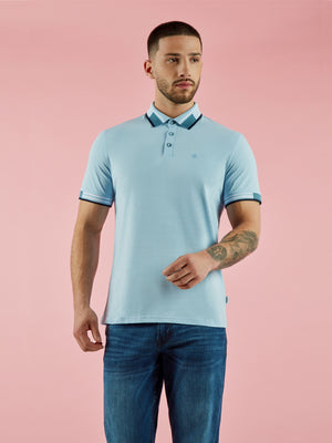 Regular Fit Oslo Sky Blue Cotton Jersey Polo