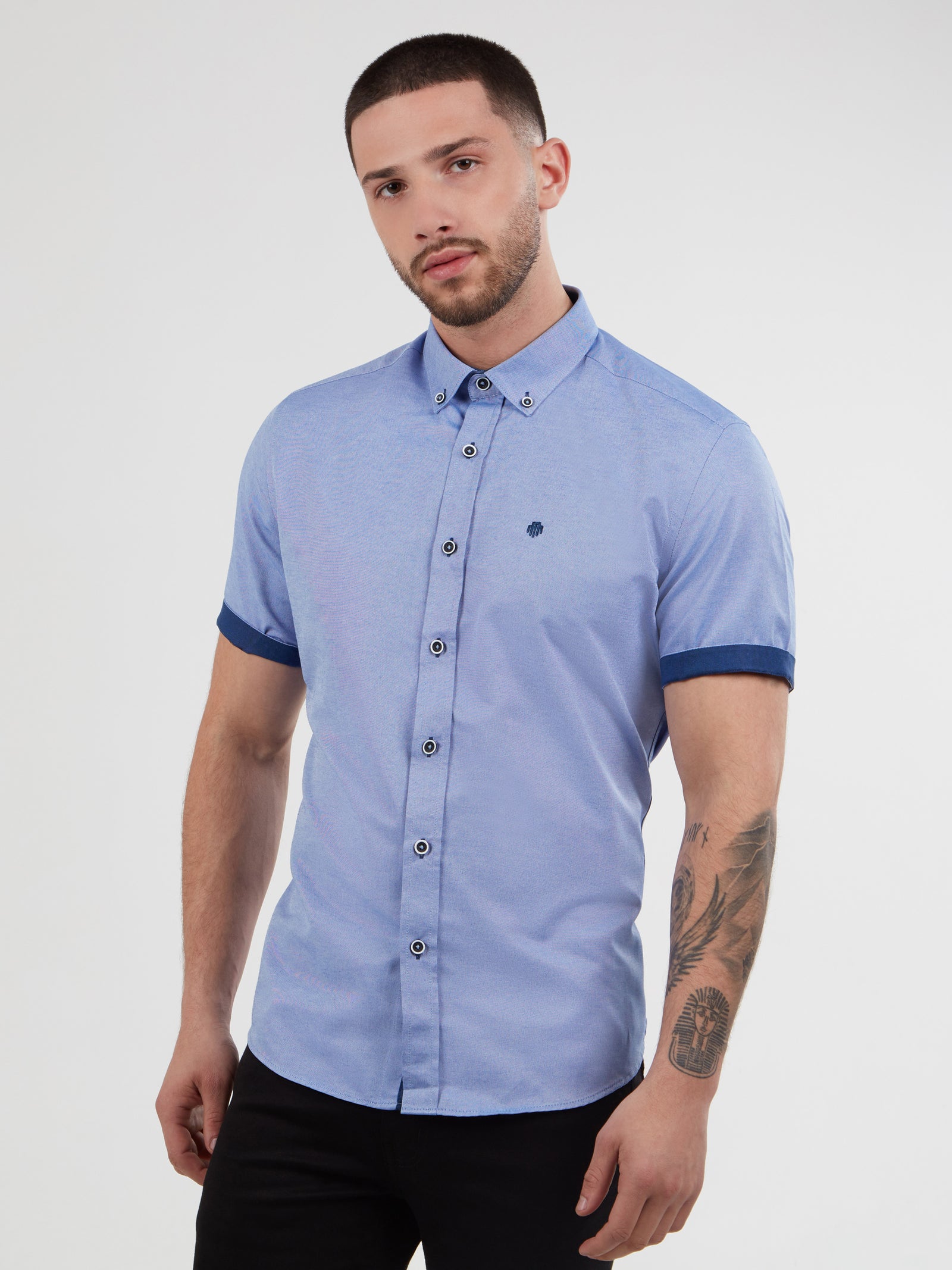 Regular Fit Summit Chambray Oxford Short Sleeve Shirt