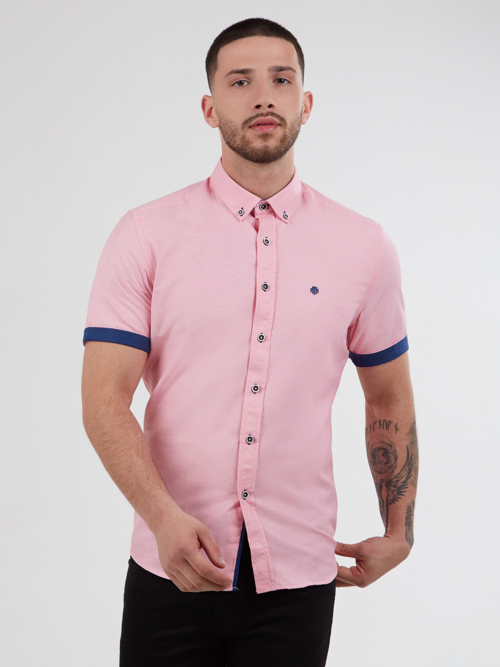 Regular Fit Summit Washed Red Oxford Short Sleeve Shirt
