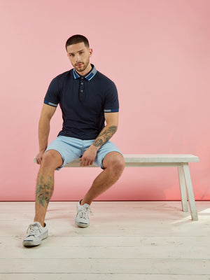 Regular Fit Oslo Navy Jersey Polo