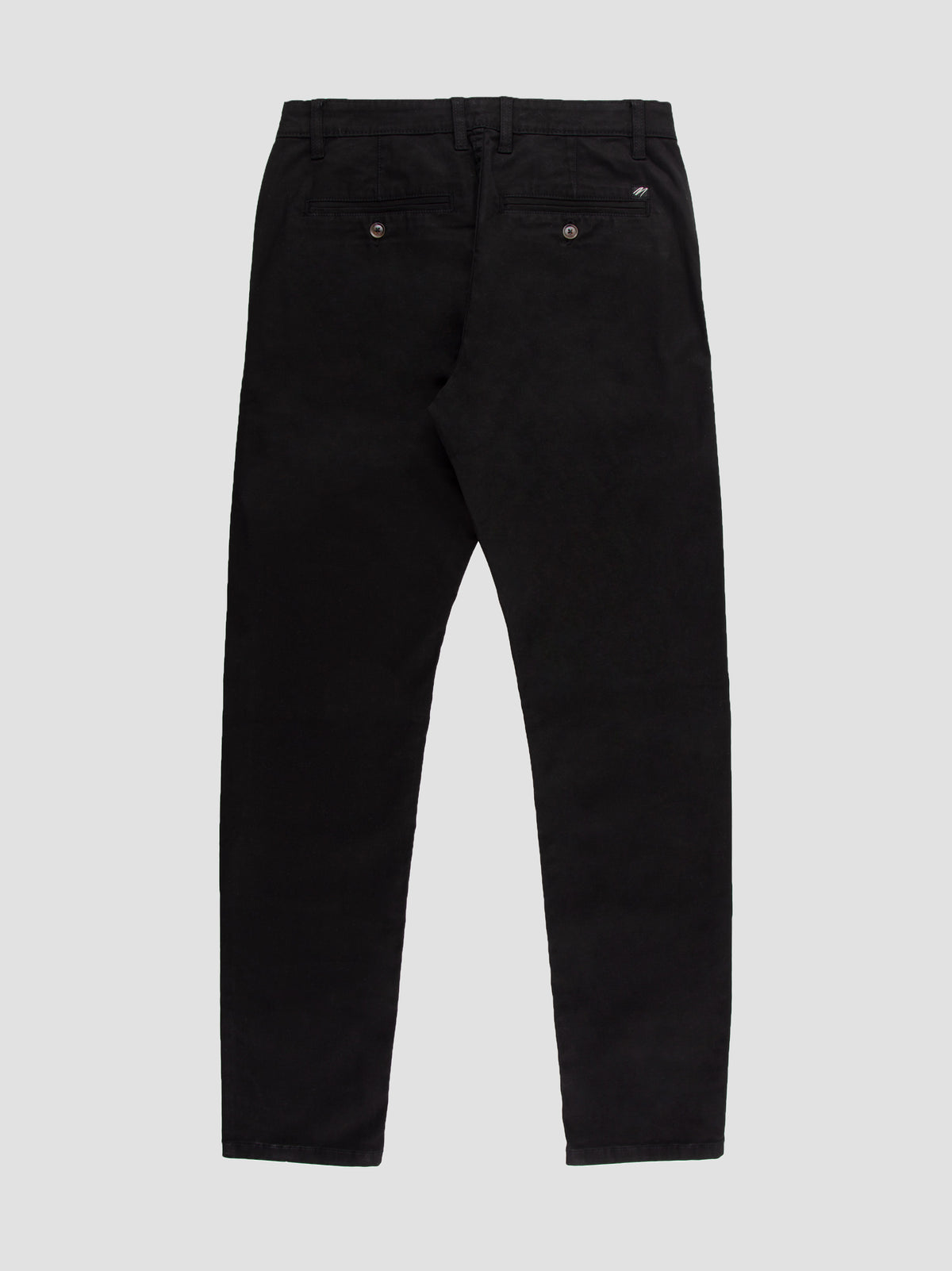Tapered Fit Mid Stretch Casual Cotton Bromley Black Chino Trouser