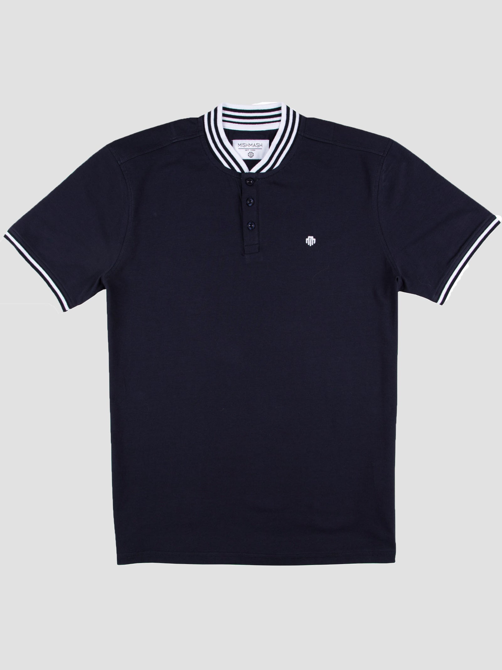 meddlin-navy-bomber-collar-mens-short-sleeve-polo-shirt-mish-mash