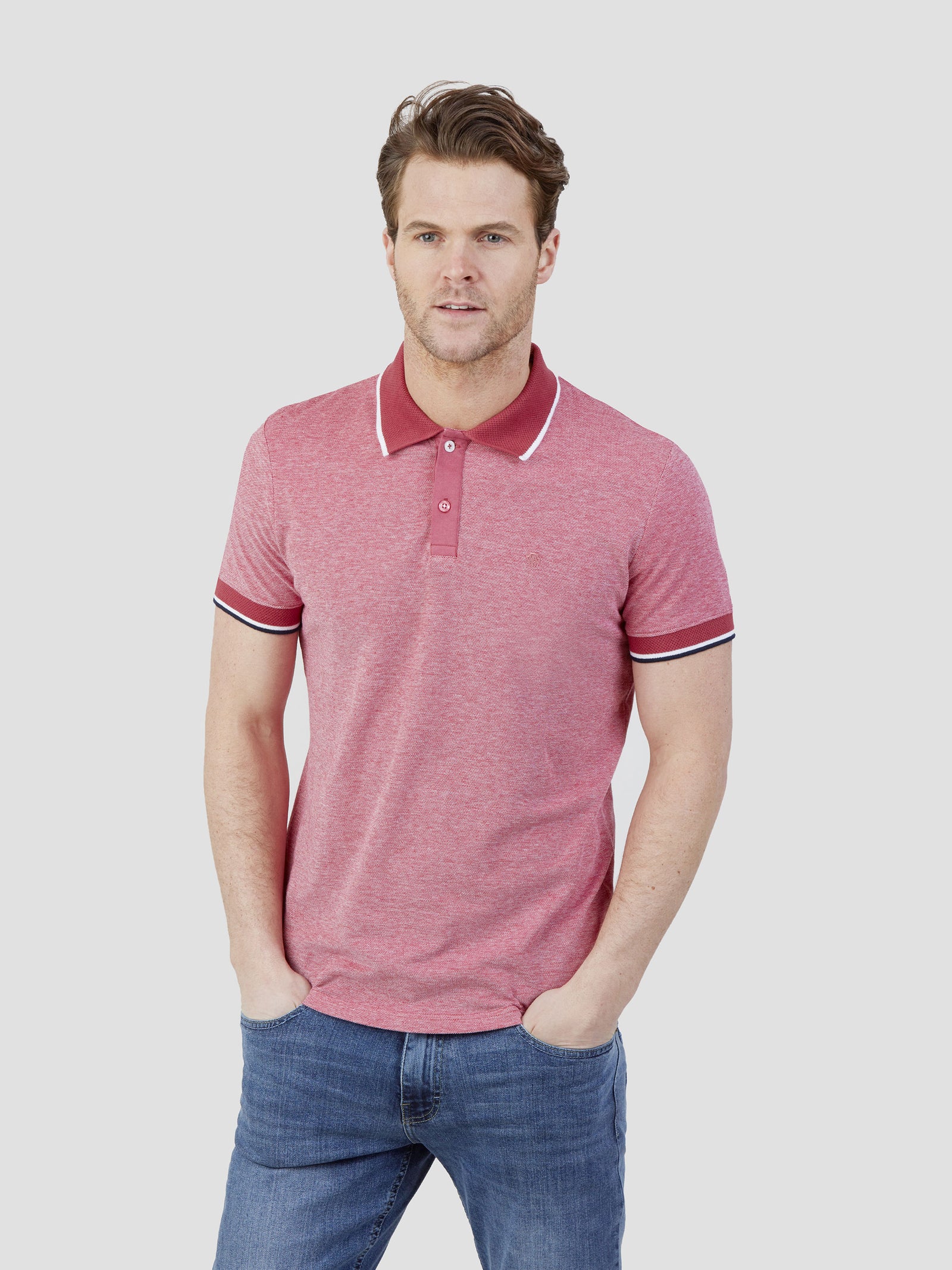 memphis-dark-pink-pique-mens-classic-short-sleeve-polo-shirt-mish-mash