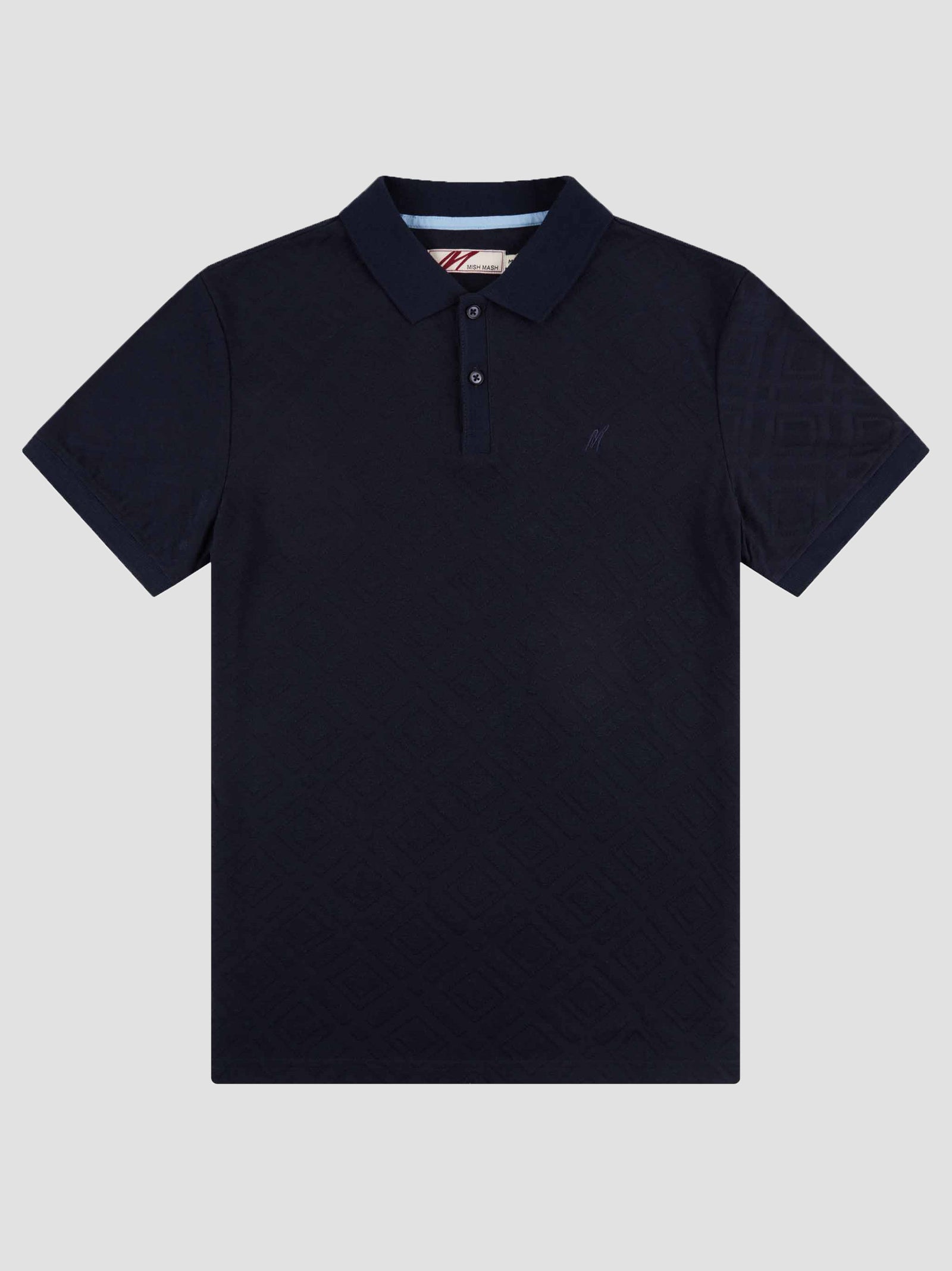 mongoose-navy-jacquard-mens-short-sleeve-polo-shirt-mish-mash