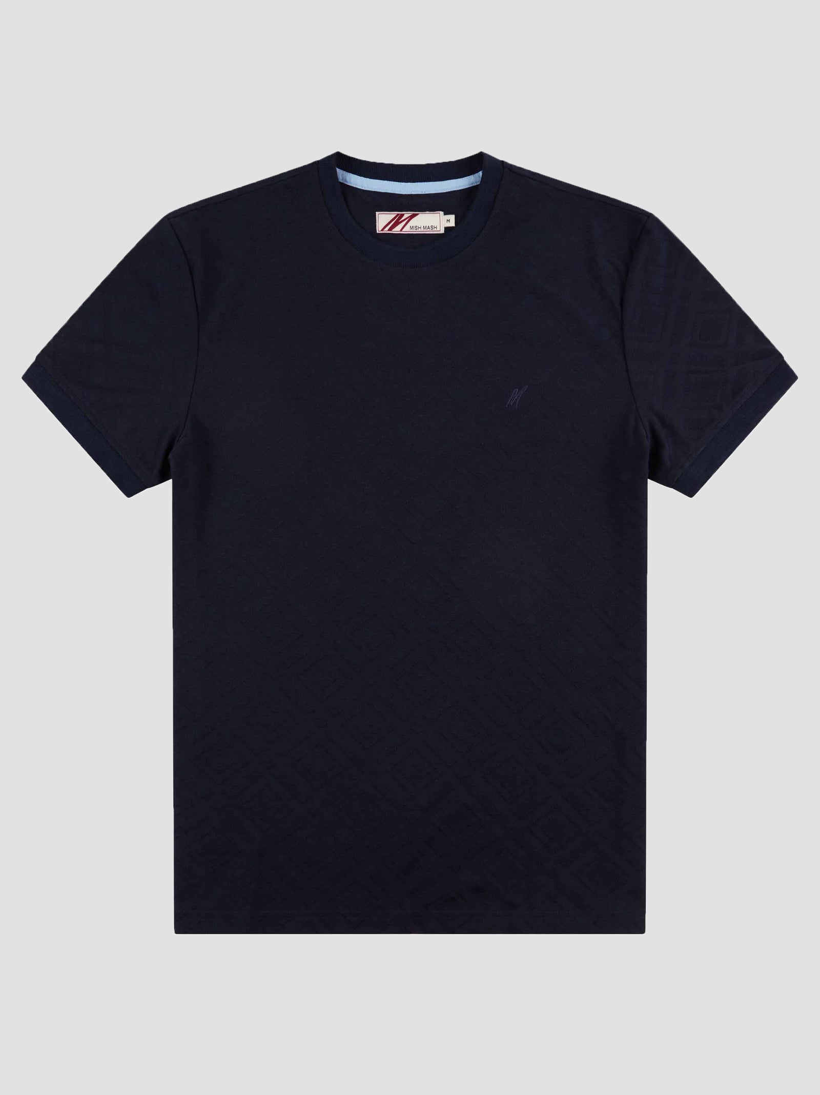 mongoose-navy-jacquard-mens-crew-neck-short-sleeve-t-shirt-mish-mash