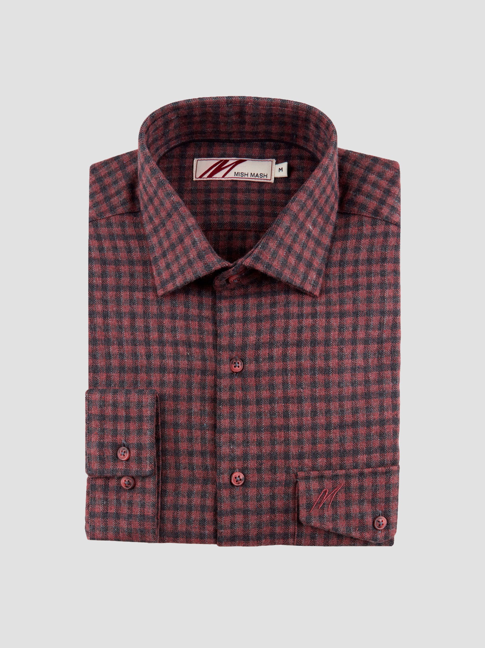 montana-burgundy-mini-check-brushed-mens-casual-long-sleeve-shirt-mish-mash