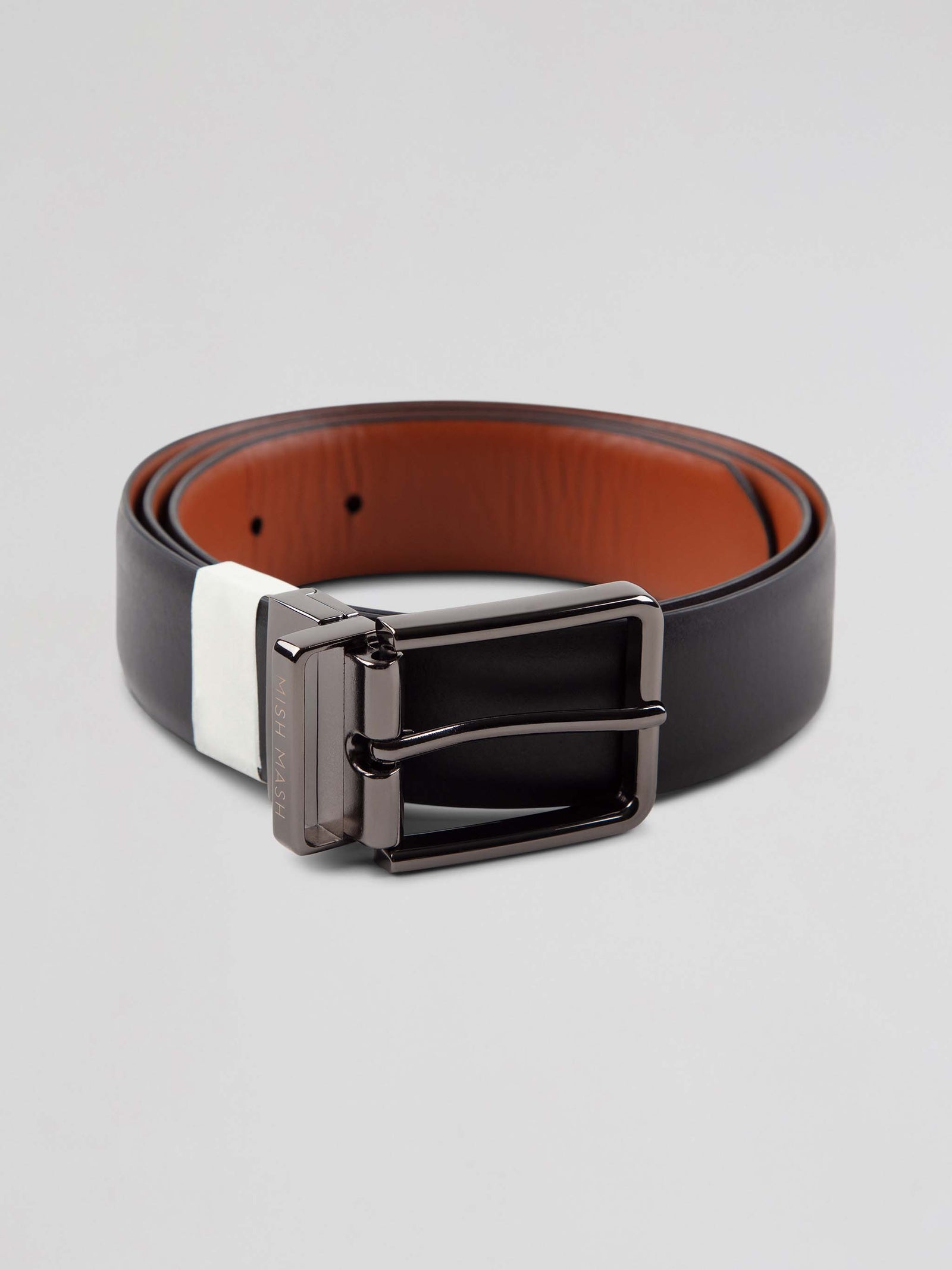 Leather Reversible Portland Black/Tan Jean Belt