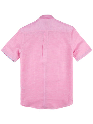 Regular Fit Roller Pink Casual Short Sleeve Shirt