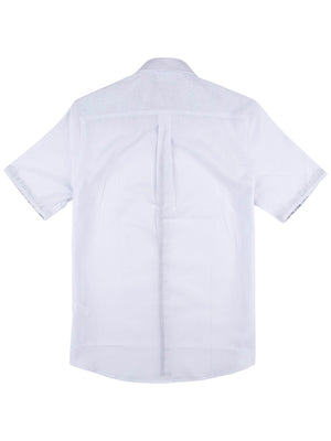 Regular Fit Roller White Casual Short Sleeve Shirt