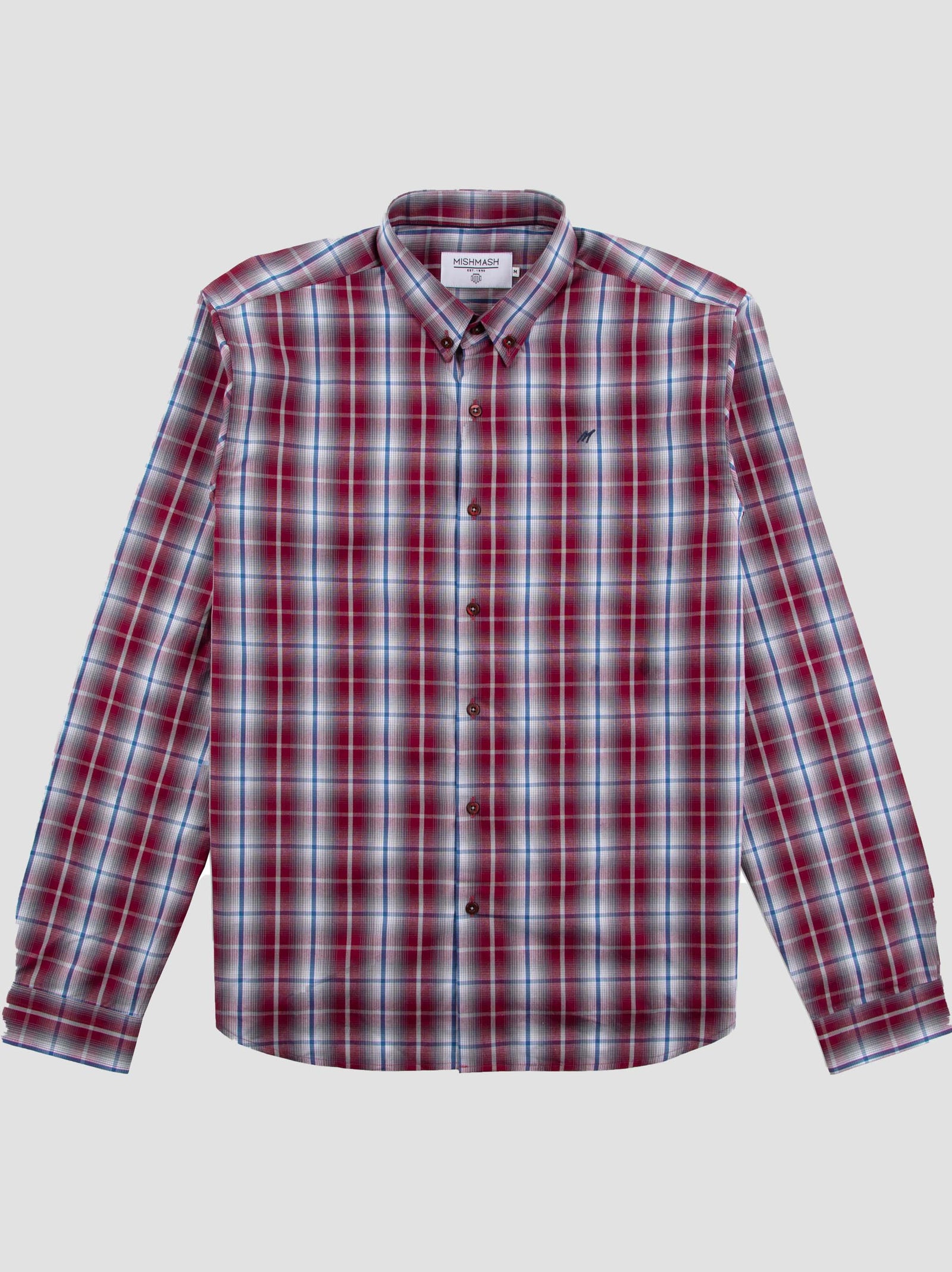 Regular Fit Nova Wine Check Long Sleeve Shirt