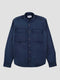 Regular Fit Offshore Navy Twill Casual Long Sleeve Shirt