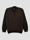 Regular Fit Persian Black Funnel Neck Long Sleeve Knit