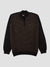 Regular Fit Persian Black Funnel Neck Long Sleeve Knit