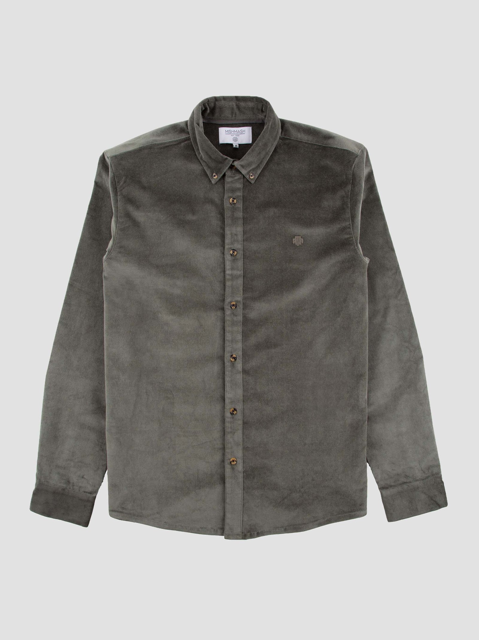 Regular Fit Scale Khaki Moleskin Long Sleeve Shirt