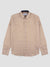 Regular Fit Smokey Camel Geometric Long Sleeve Shirt