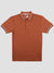 Regular Fit Textured Cotton Jersey Stockholm Camel Polo